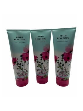 Bath & Body Works Bundle 3 Hello Beautiful Ultimate Hydration Body Cream 8oz New